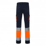 Pantalón de trabajo en tallaje grande multibolsillos 240 g/m2 color naranja segunda vista