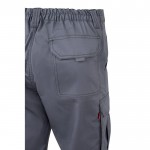 Pantalón de trabajo unisex con reflectantes 240 g/m2 color gris quinta vista