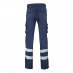 Pantalón de trabajo unisex con reflectantes 240 g/m2 color azul marino segunda vista
