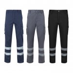 Pantalón de trabajo unisex con reflectantes 240 g/m2 varios colores