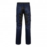 Pantalón de sarga de trabajo de algodón y poliéster 240 g/m2 color azul segunda vista