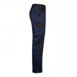Pantalón de sarga de trabajo de algodón y poliéster 240 g/m2 color azul cuarta vista