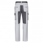Pantalón de sarga de trabajo de algodón y poliéster 240 g/m2 color blanco segunda vista