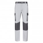 Pantalón de sarga de trabajo de algodón y poliéster 240 g/m2 color blanco