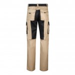 Pantalón de sarga de trabajo de algodón y poliéster 240 g/m2 color beige segunda vista