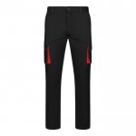 Pantalón laboral unisex bicolor en algodón y poliéster 240 g/m2 color rojo