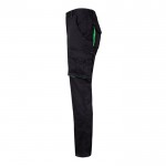 Pantalón laboral unisex bicolor en algodón y poliéster 240 g/m2 color verde tercera vista