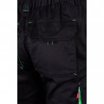 Pantalón laboral unisex bicolor en algodón y poliéster 240 g/m2 color verde sexta vista