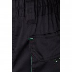 Pantalón laboral unisex bicolor en algodón y poliéster 240 g/m2 color verde septima vista