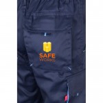 Pantalón laboral unisex bicolor en algodón y poliéster 240 g/m2 imagen con logo