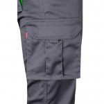 Pantalón laboral unisex bicolor en algodón y poliéster 240 g/m2 quinta vista