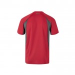 Camiseta técnica de trabajo en ojo de pájaro 160 g/m2 color rojo segunda vista
