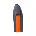 Polo de trabajo de piqué bicolor de manga corta 180 g/m2 color naranja cuarta vista