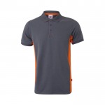 Polo de trabajo de piqué bicolor de manga corta 180 g/m2 color naranja