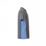 Polo de trabajo de piqué bicolor de manga corta 180 g/m2 color azul claro cuarta vista