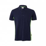 Polo de trabajo de piqué bicolor de manga corta 180 g/m2