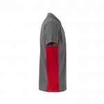 Polo de trabajo de piqué bicolor de manga corta 180 g/m2 color rojo cuarta vista