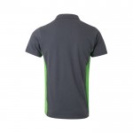 Polo de trabajo de piqué bicolor de manga corta 180 g/m2 color verde segunda vista