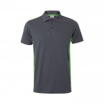 Polo de trabajo de piqué bicolor de manga corta 180 g/m2 color verde