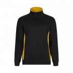 Jersey de felpa laboral bicolor en algodón y poliéster 260 g/m2 color amarillo