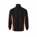 Jersey de felpa laboral bicolor en algodón y poliéster 260 g/m2 color naranja segunda vista