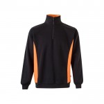 Jersey de felpa laboral bicolor en algodón y poliéster 260 g/m2 color naranja
