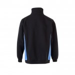 Jersey de felpa laboral bicolor en algodón y poliéster 260 g/m2 color azul claro segunda vista