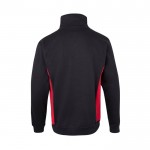 Jersey de felpa laboral bicolor en algodón y poliéster 260 g/m2 color rojo segunda vista