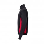 Jersey de felpa laboral bicolor en algodón y poliéster 260 g/m2 color rojo tercera vista