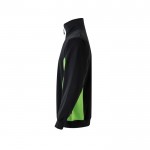 Jersey de felpa laboral bicolor en algodón y poliéster 260 g/m2 color verde tercera vista