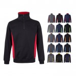Jersey de felpa laboral bicolor en algodón y poliéster 260 g/m2 varios colores
