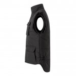 Chaleco multibolsillos acolchado de poliéster de 220 g/m2 color negro tercera vista