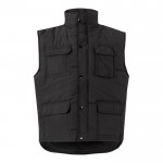 Chaleco multibolsillos acolchado de poliéster de 220 g/m2 color negro