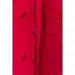 Chaleco multibolsillos acolchado de poliéster de 220 g/m2 color rojo cuarta vista