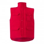 Chaleco multibolsillos acolchado de poliéster de 220 g/m2 color rojo