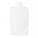 Chaleco multibolsillos acolchado de poliéster de 220 g/m2 color blanco segunda vista