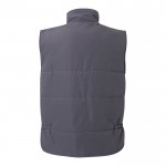 Chaleco multibolsillos acolchado de poliéster de 220 g/m2 color gris segunda vista
