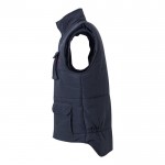 Chaleco multibolsillos acolchado de poliéster de 220 g/m2 color azul marino tercera vista