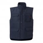 Chaleco multibolsillos acolchado de poliéster de 220 g/m2 color azul marino
