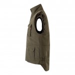 Chaleco multibolsillos acolchado de poliéster de 220 g/m2 color verde militar tercera vista