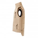 Chaleco multibolsillos acolchado de poliéster de 220 g/m2 color natural tercera vista