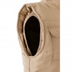 Chaleco multibolsillos acolchado de poliéster de 220 g/m2 color natural quinta vista