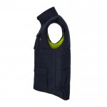 Chaleco de trabajo acolchado y reversible de poliéster 220 g/m2 color amarillo tercera vista