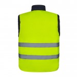 Chaleco de trabajo acolchado y reversible de poliéster 220 g/m2 color amarillo quinta vista