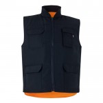 Chaleco de trabajo acolchado y reversible de poliéster 220 g/m2 color naranja