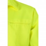 Chaqueta de sarga de trabajo de poliéster y algodón 210 g/m2 color amarillo cuarta vista