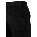 Pantalón de trabajo de algodón y poliéster con reflectantes 210 g/m2 color negro sexta vista