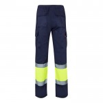 Pantalón de trabajo de algodón y poliéster con reflectantes 210 g/m2 segunda vista