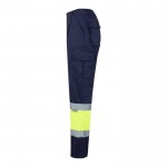 Pantalón de trabajo de algodón y poliéster con reflectantes 210 g/m2 tercera vista