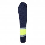 Pantalón de trabajo de algodón y poliéster con reflectantes 210 g/m2 cuarta vista